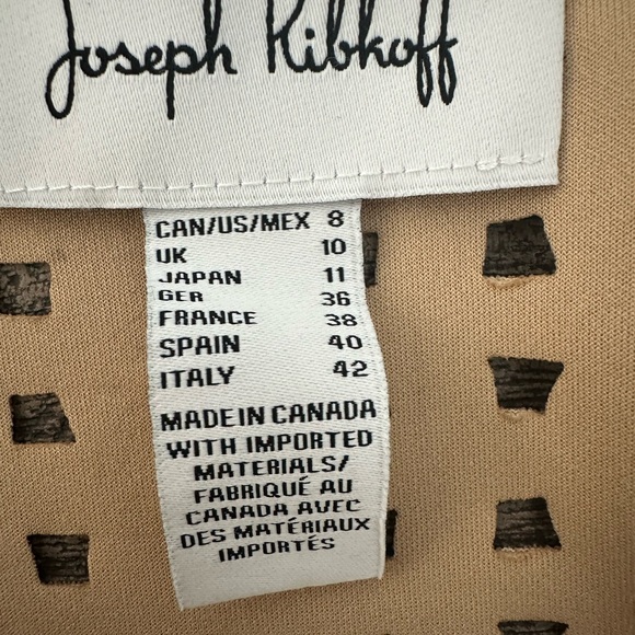 New without tag  tan elegant Joseph Ribkoff Long Sleeve Jacket size 10 - Picture 8 of 8